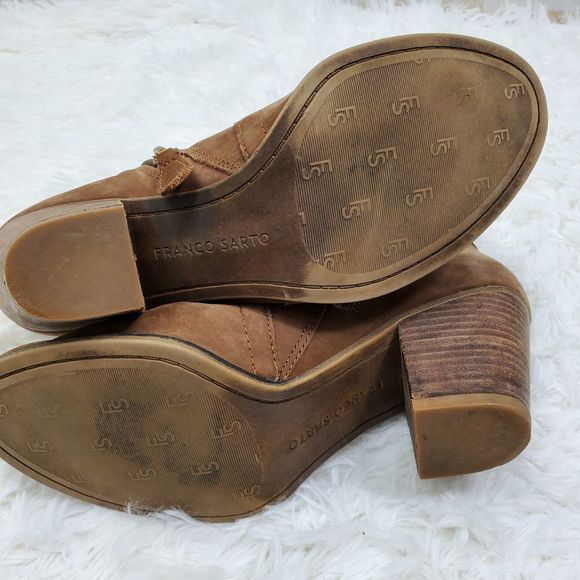 Franco Sarto Disco Leather Heeled Booties - Picture 5 of 7